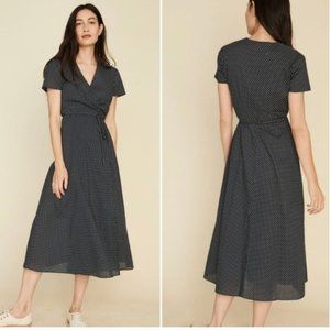Jenni Kayne Polka Dot Cotton Wrap Style Dress